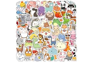 BIMANI Lot de 100 autocollants animaux pour enfants, enfants, adolescents, dessin animé, mignon chien et chat, pour bouteilles d'eau, ordinateurs portables, skateboards, ordinateurs portables