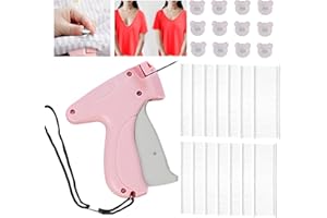 HOME-X Stitchy Quick Clothing Fixer, Quick Stitch Gun, Micro Stitch Gun, Mini Quick Repair Garment Tool with 1100pcs Glue Needle and 100 Buttons, Handheld Stitch Gun for Sewing Clothes, Sock, Hat, Quilt
