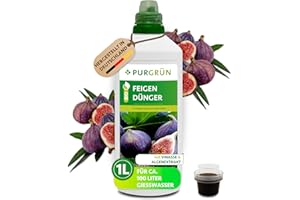 Purgrün® Bio-Feigendünger 1 Liter – Schnelles, gesundes Wachstum – Mit Algenextrakt & Vinasse – Extra Kalium für saftige & süße Feigen – Für den Bio-Anbau – Konzentrat für 100 Liter Gießwasser