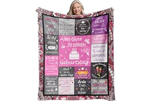 LOOBEAR Geburtstagsgeschenk für Frauen, Geburtstagsgeschenk für Mama, Mädchen, Frau, Freundin, Schwester, Freundin, Kollegin, Happy Birthday Deko Decke, Frauen 150x130CM