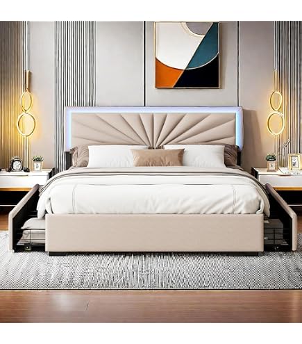 Lit double rembourré,à bulles 160 x 200 cm, avec coffre de lit, sommier à lattes et tête de lit rembourrée, lit d'invité,Cadre de Lit Bubble,lit 2 Places