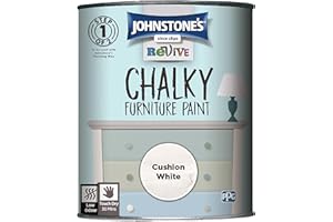 Johnstone's 386500 Revive Chalky Furniture Paint, Cushion White, 750 ml (Pack of 1)