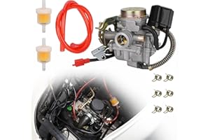 MTATCN GY6 50cc carburateur PD18 Carbe avec ligne de drainage pour GY6 49cc 50cc 139QMB 4 r trams scooter cyclomoteur Taotao Lance Eagle Tank Urban VIP Champion Kymco Parts