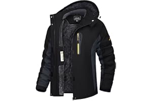 TACVASEN Veste de Ski Femme Veste de Marche Extérieure Imperméable Vestes Softshell Hiver en Polaire avec Poches Zippées