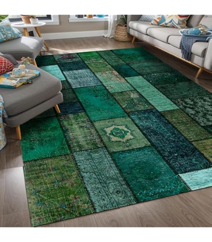 CARPETIA Modern graffiti tapijt meerkleurig oranje groen turquoise maat 120x170 cm