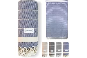 VEREV hamam-handduk | 100% bomull | Fint fiskbensmönster | Elegant & snabbtorkande