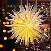 EANLOLY Weihnachtsstern Beleuchtet - LED Papierstern 45cm Für Tischdeko