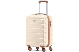 Flight Knight Valises Rigides Legeresen Abs A 4 Roues Valises De Cabine Approuvees pour Plus De 35 Compagnies Aeriennes, Y Compris Easyjet, Taille Maximale pour KLM Et Air France 55x35x25cm