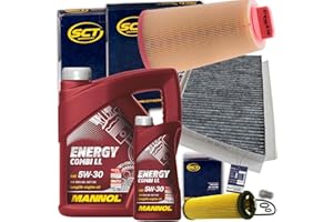 BandelOne Inspektionspaket Filter und 6l Motoröl 5W-30 für C-Klasse W/S203 CLK A209