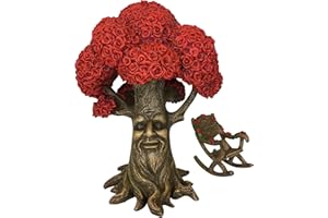 GlitZGlam Albero da Giardino fatato in Miniatura: Mr. Rose L'Albero in Miniatura Rosso (Alto 9 Pollici) per Fate da Giardino e gnomi. Parte della Collezione azariana. Un Accessorio da Giardino fatato