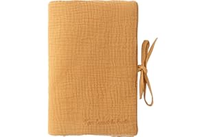 BB&CO Protège-carnet de santé gaze de coton (Noisette)