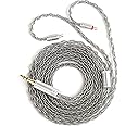 KBEAR ST12 2Pin IEM Cable, in Ear Monitor Replacement Earbuds Earphone Cable, 8 Core 4N OFC Silver-plated HiFi Headphone Wire Extension Cord for KZ ZST/AS10/ES4/ZS10/ZST-X CCA C10 (Grey, 2PIN 3.5MM)