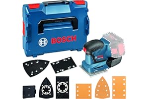 System profesjonalny 18 V firmy Bosch: akumulatorowa szlifierka oscylacyjna GSS 18V-10 Ø oscylacji: 1,6 mm, 3 podstawy o różnym kształcie, walizka L-BOXX, bez akumulatora i ładowarki