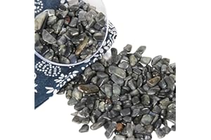 Orientrea Mini Pierres polies de Labradorite Crystal, Labradorite Naturel de 500 g, Petite Passée Chips écrasé Pierre Guérison Reiki Cristal Bijoux Décoration de la Maison