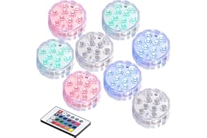 ‎LUNARTEC Lunartec Poolbeleuchtung: 8er-Set RGB-LED-Unterwasserleuchten mit Fernbedienung, IP68 (Pool LED, Poolbeleuchtung LED, Pflanzen Licht)