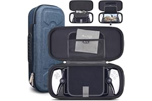 sisma Funda Compatible con Playstation Portal - Estuche de Transporte para Consola Reproductor Remoto PS5 - Paño de Limpieza para Pantalla - Azul