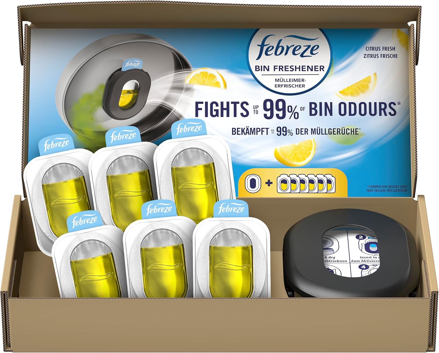 Praxistest & Alltagserfahrungen mit Febreze Mülleimererfrischer Starterkit 6 Nach