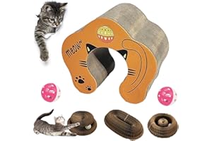 XYUAYAMZ Rascador para gatos, Juguete Interactivo Cartón Resistente, Forma de Flor, 2'