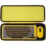 Aenllosi Custodia Rigida Portatile per Logitech POP Keys Tastiera Meccanica（Sola Custodia） (Yellow)