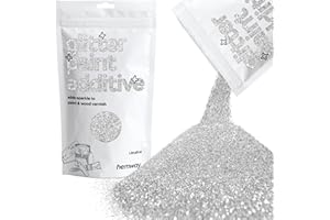 HEMWAY Vernice glitterata per pareti emulsione additiva argentata vernice acrilica al lattice glitter per interni 100 g/3,5 oz