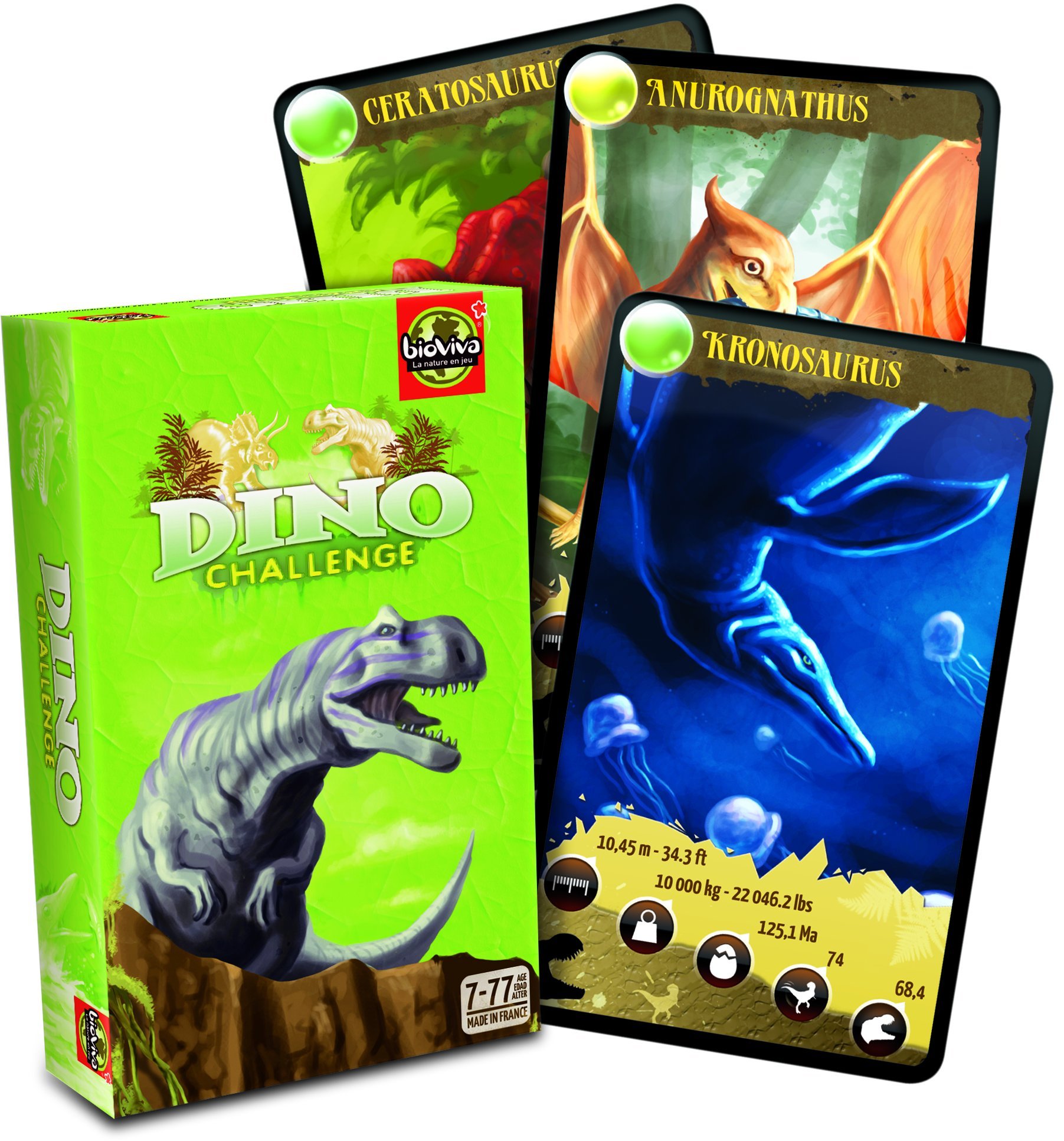Bioviva- Juego de cartas Dino Challenge, Color verde (Asmodee DIN01) - Imagen 3