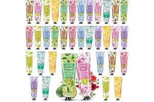 AOTTOM 36 PCS Hand Cream Set, Christmas Mini Hand Cream Gift for Women with Natural Plant Flower Fruit Flavour for All Skin Daily Moisturising Working Hands Birthday Valentine's Mother's Day Gifts(1080ml)