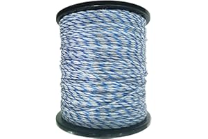 COSDACE Portable Poly Wire Electric Fencing ,656FT/200M Upgraded Electric Fencing Polywire 6 Stainless Steel Strands for Reliable Conductivity and Rust Resistance