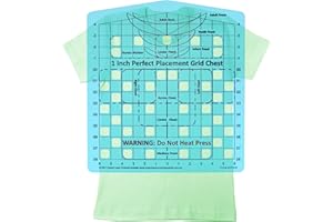 Guide de Règle pour T-Shirt CLPA – Outil Tout-en-Un pour Placement Précis de Vinyle, Graphiques ou Broderie sur la Poitrine – Alignement Idéal pour Pressage à Chaud et Marquage Textile