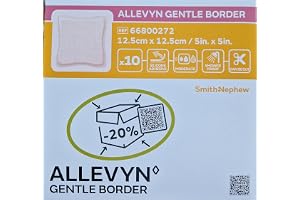 Allevyn Gentle Foam Border sårkompress (10 stycken) 12,5 x 12,5 cm (5 x 5 tum).
