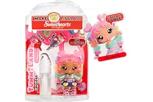 Yummiland x Sweethearts Lip Gloss Puppe - Lily Hearts - mit DIY Lipgloss-Set, Geeignet für Kinder ab 4 Jahren