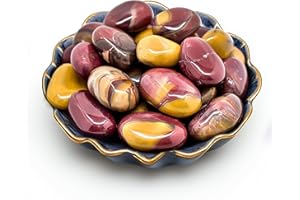 SigMntun Mookait-Jaspis Trommelsteine 2.0 cm, 170 g – polierte Edelsteine, natürliche Kristalle & Heilsteine, Halbedelsteine, bunte Glückssteine für Chakra, Deko & Mineralien Set