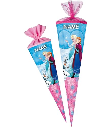 Stabile Spitze Für Schultüte – Durchsichtiger Kunststoff – Passend Für Frozen/Eiskönigin-Motive – Mehrere Größen