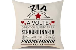 Aocaso Tu Sia Straordinaria regalo d'ispirazione per la zia da parte del nipote Regalo promemoria Copricuscino per la zia Compleanno Festa della Mamma Regalo di Natale(zia)