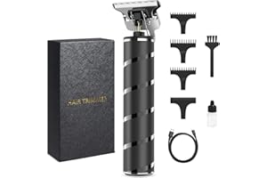 ANYFACE Haarschneidemaschine Profi Haartrimmer Herren, Bartschneider Herren Zero Gapped Haarschneider, kabelloser T-Trimmer Barttrimmer mit 3 Führungskämmen Trimm Set