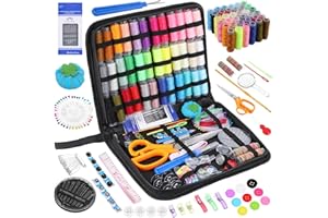 MAQUITA Sewing Kit, 213 Pcs Premium Sewing Supplies, 38 Thread Spools, Suitable for Traveller, Adults, Kids, Beginner, Emergency, DIY