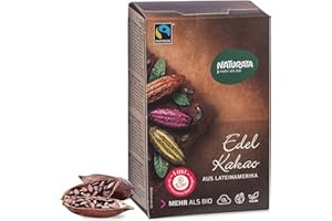 Naturata Bio Edel-Kakao aus Lateinamerika 125 g | 21% Kakao-Butter | 100% Fairtrade | Kräftiger naturbelassener Geschmack | Für Backen, Desserts & heiße Schokolade