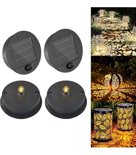 Joycabin 2 stuks vervangende solarlampen, top 8 cm met warm wit licht, zonnedeksel, IP65 waterdicht, zonneverlichting, zonnepaneel, reserveonderdeel voor zonnelampen, lantaarn, deksel, tuin