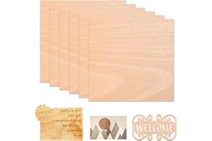 VICTOOL 6 pezzi 30 cm x 30 cm compensato mogano, legno non trattato per incisione laser, taglio CNC, lavori di bricolage