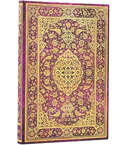 2026 Blue Luxe  Luxe Design  Mini 12-month Verso Hardcover Flexi Dayplanner 2026 Elastic Band Closure