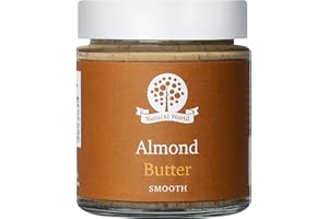 Nutural World - Smooth Almond Nut Butter (170g) - 100% Pure - Single Ingredient - Great Taste Award Winner