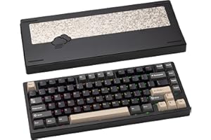 CutiePcs WOBKEY Rainy 75 Aluminum Cocoa Switch Mechanical Keyboard with Superior Acoustics, Wired, BT, 2.4G wireless Connectivity (Pro - Black)