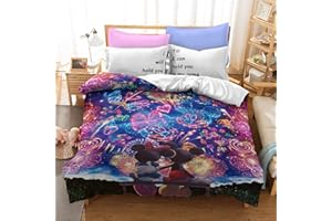 Goplnma - Ropa de Cama Mouse - Funda nórdica Mouse, Ropa de Cama Infantil con Funda de Almohada-impresión Digital 3D Microfibra -Multicolor (135 x 200 cm, 26)