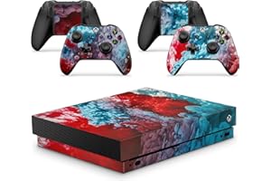 giZmoZ n gadgetZ GNG Xbox One X Colour Explosion Étiquette autocollante Champ pour Console + 2 Kits pour manettes