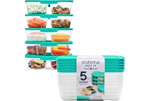 Sistema 59175 Pojemnik, plastik, 5 sztuk