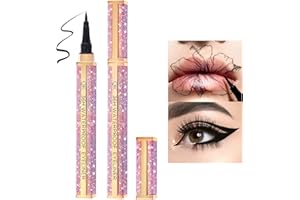 ‎ONLYOILY ONLYOILY Eyeliner Wasserfest Schwarz Liquid Eyeliner Präzisionsminiatur Schnell trocknend Langlebig Eyeliner 02