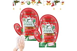 FAVELABLE 2 Paia Maschera Mani Guanti,Guanti Idratanti mani Maschera,guantis Idratanti per Manis Secche,per donne e uomini,manis secche e screpolate,Riparazione Della Pelle Ruvida,Regali di Natale