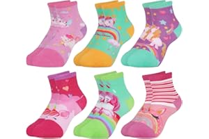 Queenshin 6 Paia di Calze Ragazzo Calzini Bambino Traspirante e Resistente 3-12 Anni