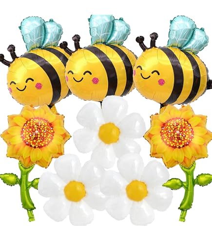 DIY Bienen Handarbeit 42-teiliges Bienen Deko Set – 30 Filz-Bienen + 12 Gehäkelte Gelbe Blumen, Handgefertigt, Für DIY, Partydeko & Geschenkverpackung