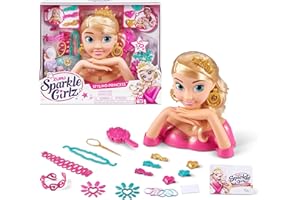ZURU Sparkle Girlz- Bambola 10025-Testa per Capelli, Colore Sparkle Girlz-Testa per Nail Art, Small, 10025