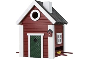 Wildlife Garden WG101 Multiholk Schwedenkate - Der Kombinierte Vogelfutterhaus und Nistkasten/Vogelhaus aus Holz